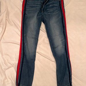 Express Jeans with red stripe